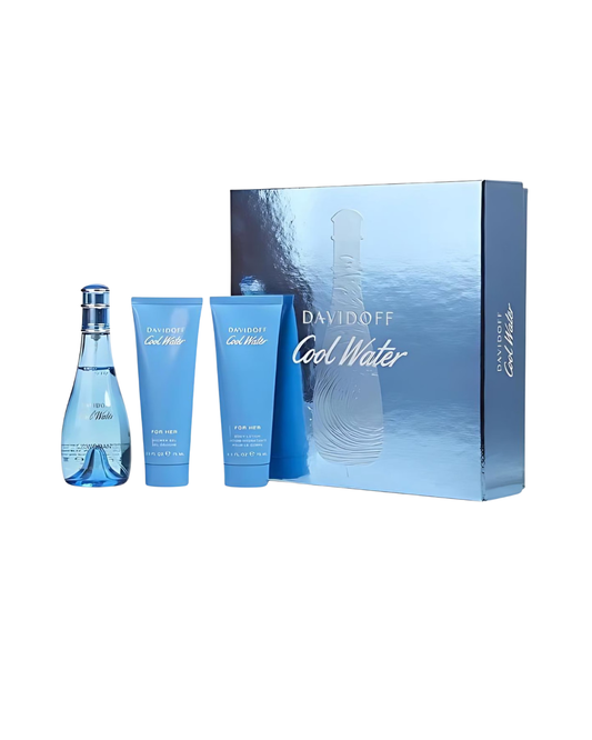 Davidoff - Cool Water Woman EDT (W) / 3 Pc SP 100 ml; SG 150 ml; Mini SP 15 ml